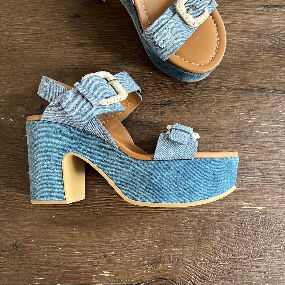 SEE BY CHLOE Canvas Striped Sandals Sz 9